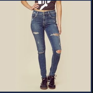 AGOLDE Sophie Hi Rise Distressed Skinny Jeans 29